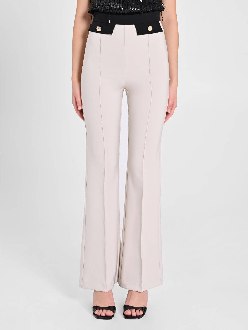 Rinascimento Pantalone Bicolor Beige & Nero Fino Al -60%