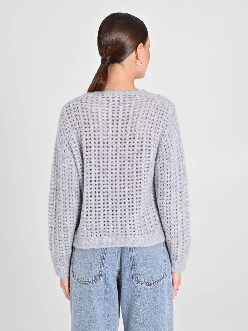 Rinascimento Maglioncino Grigio Paillettes Affare Del Giorno