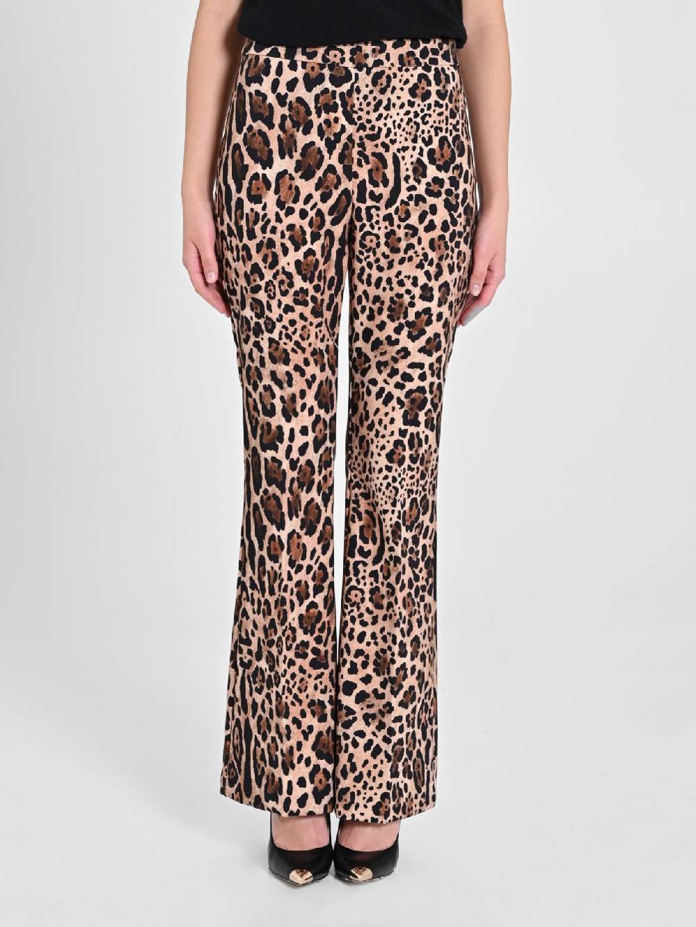 Rinascimento Pantalone Flared Animalier Vendita Calda