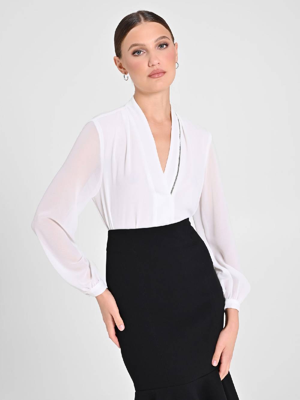 Rinascimento Blusa Bianca dettaglio Strass I Più Venduti