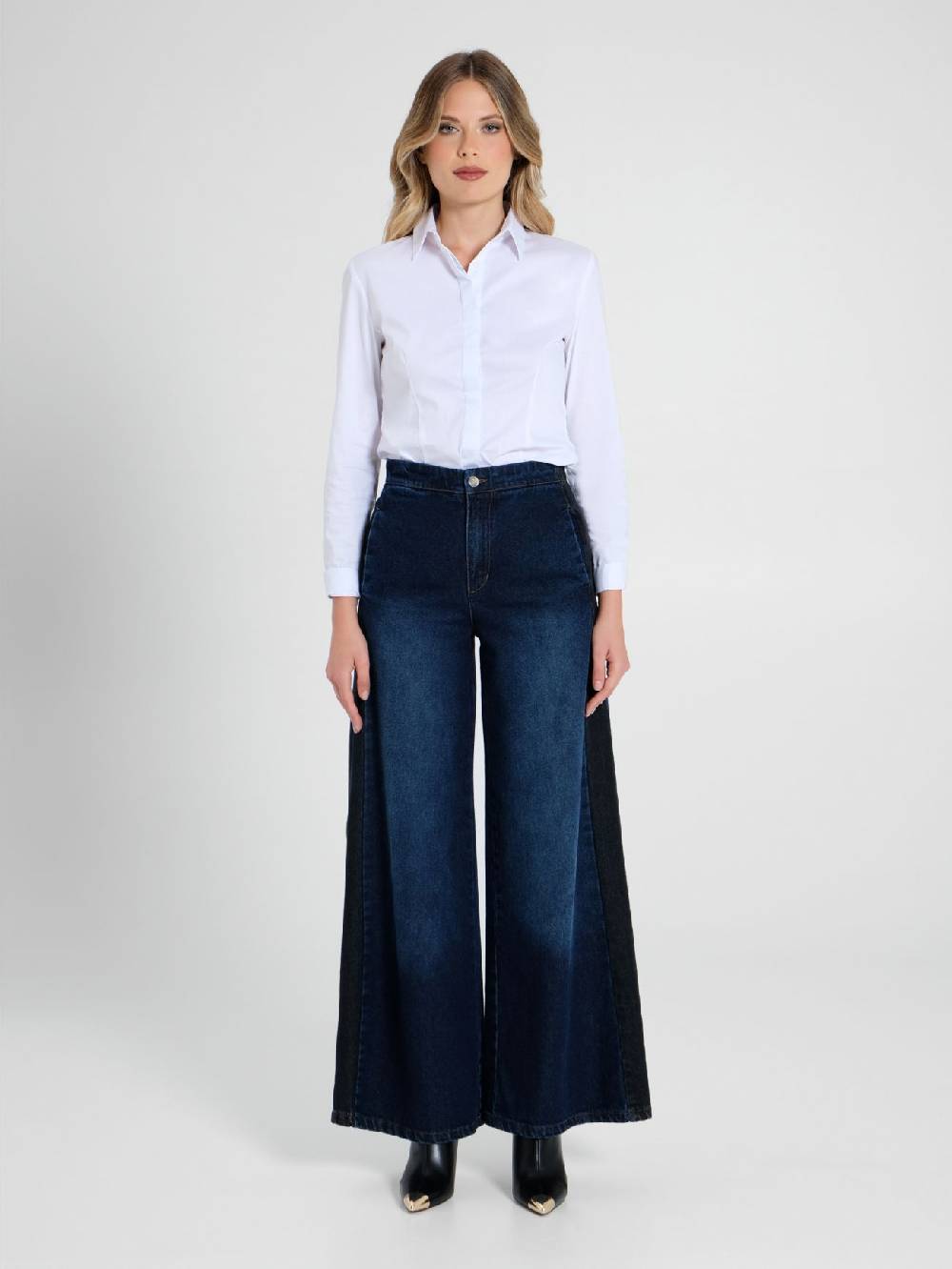 Rinascimento Jeans Palazzo con Banda Spedizione gratuita