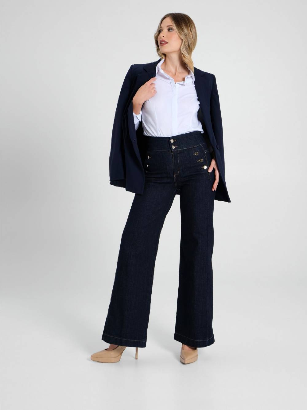 Rinascimento Jeans Palazzo Marinière Sconto di tempo limitato