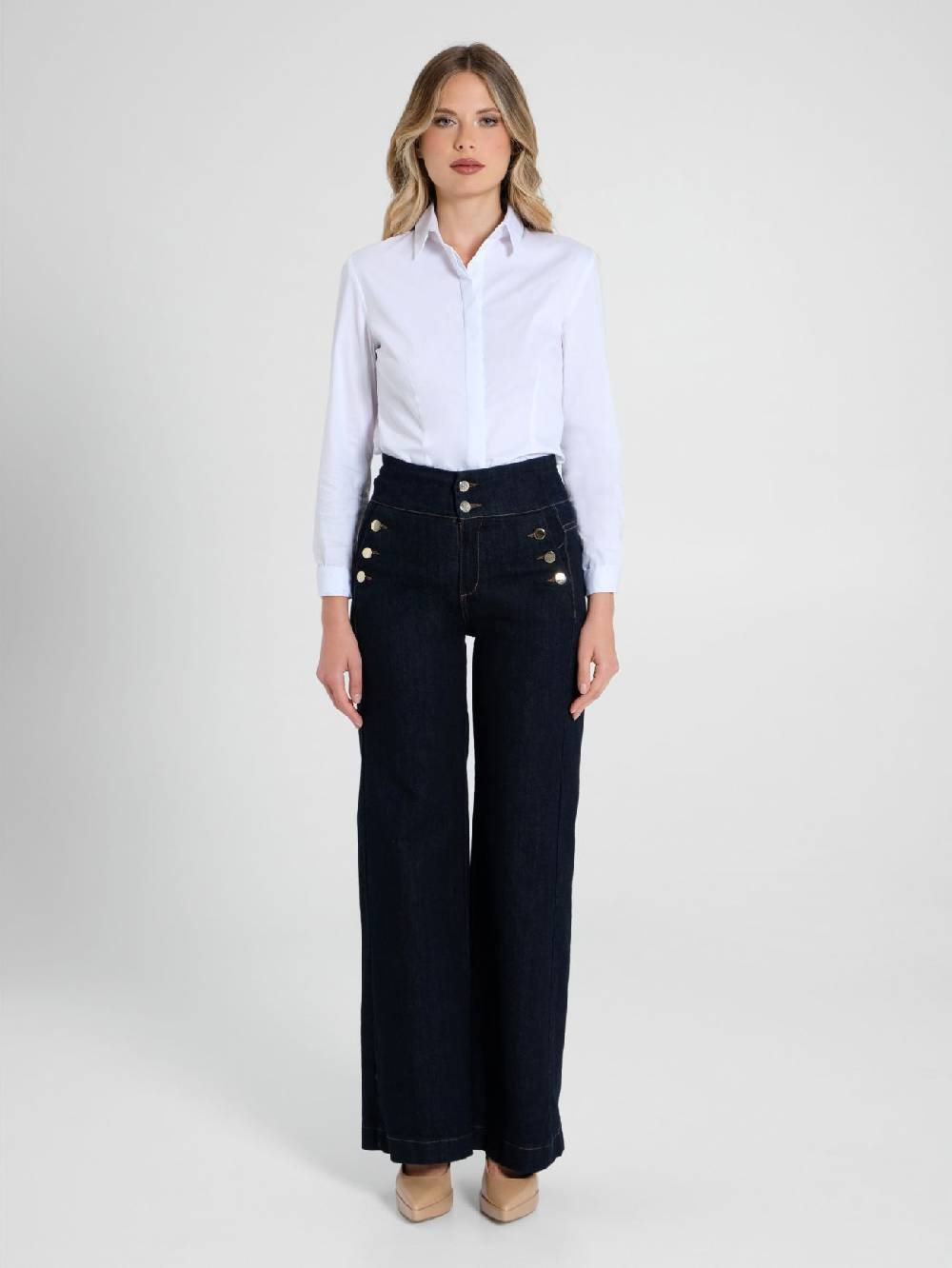 Rinascimento Jeans Palazzo Marinière Sconto di tempo limitato