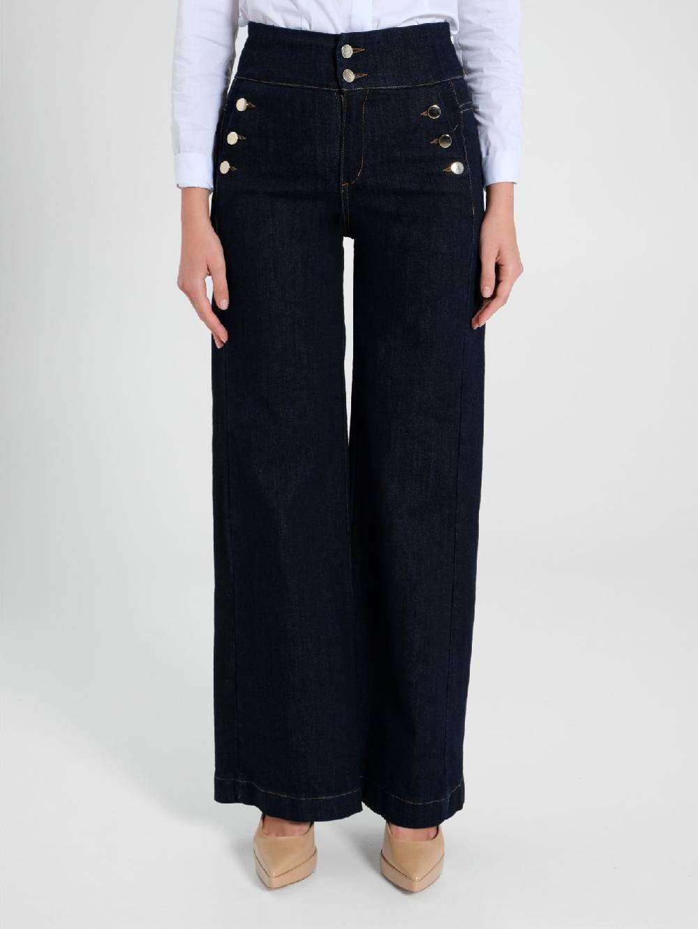 Rinascimento Jeans Palazzo Marinière Sconto di tempo limitato