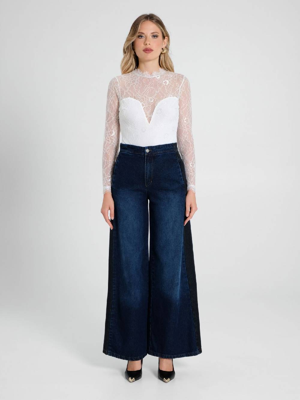 Rinascimento Blusa Body in Pizzo Flash Sale