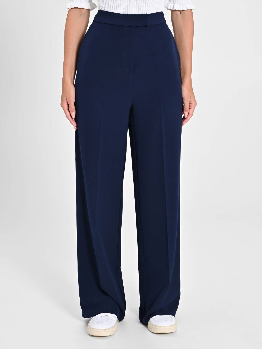 Rinascimento Pantalone Palazzo Blu in Crepe Fino al 55% di sconto
