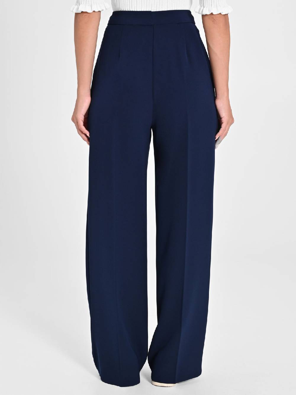 Rinascimento Pantalone Palazzo Blu in Crepe Fino al 55% di sconto