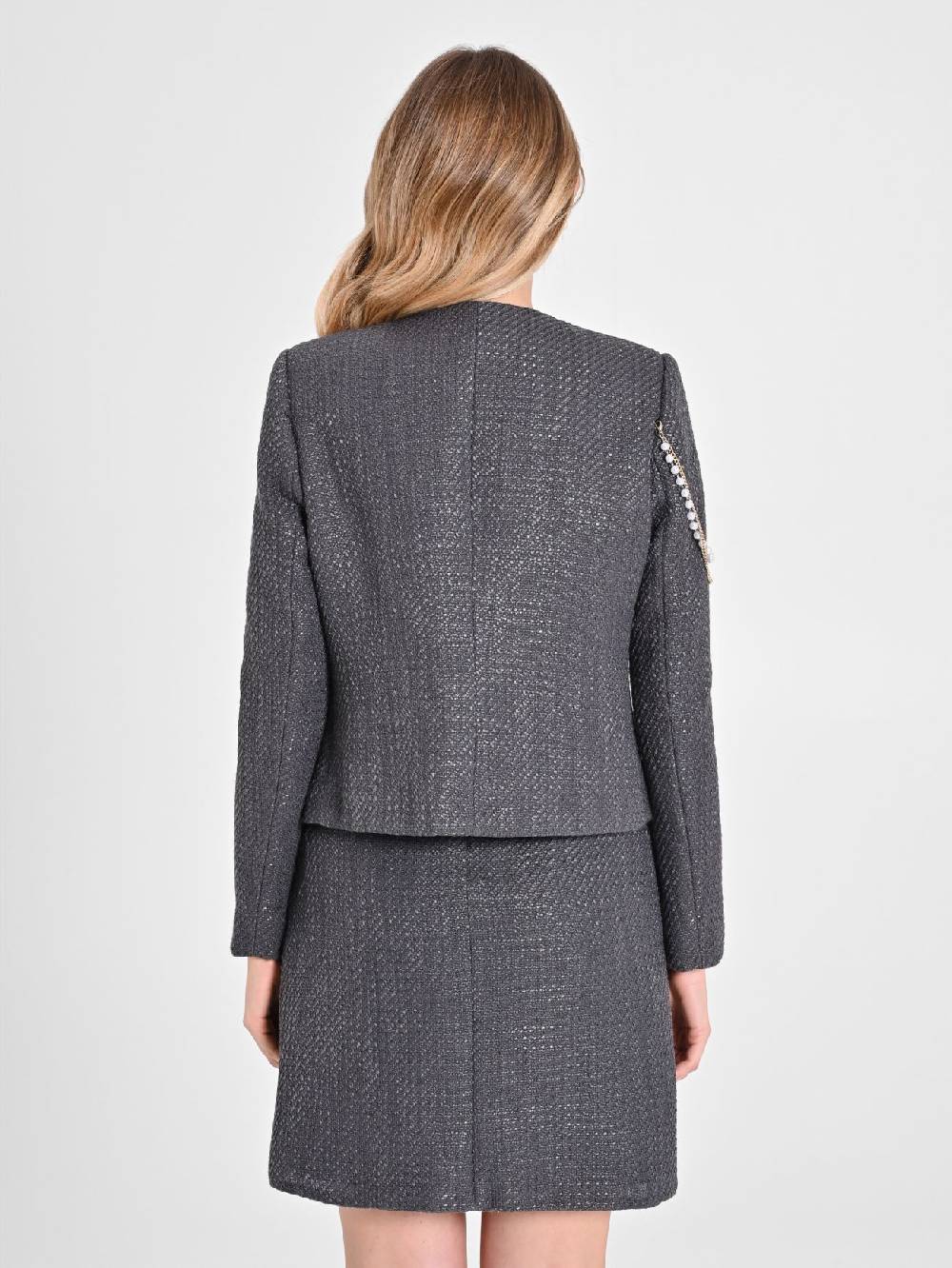 Rinascimento Giacca Corta in Tweed Italy