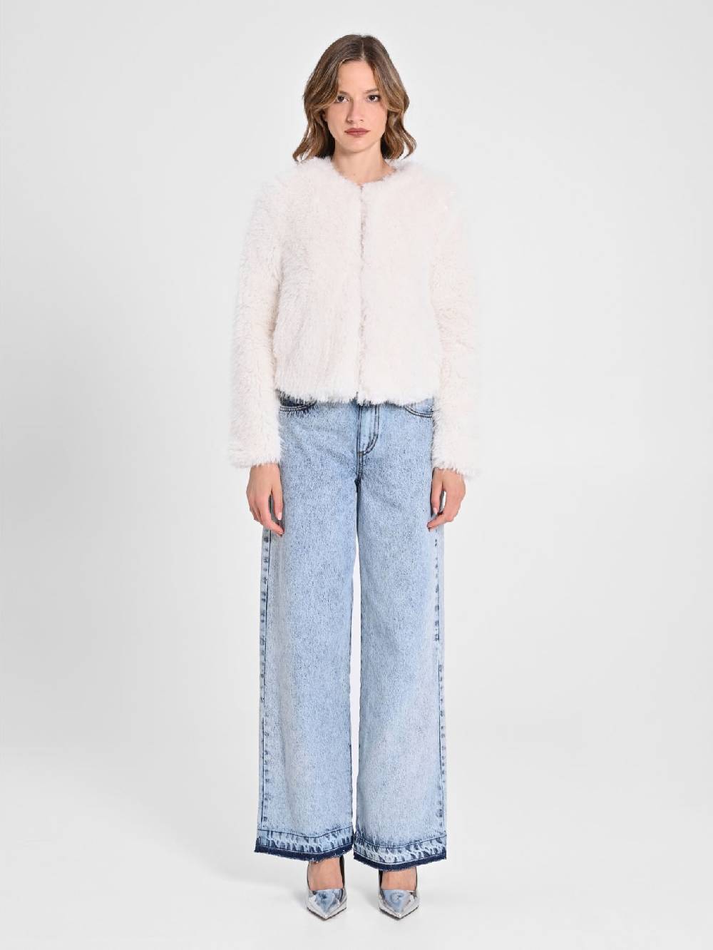 Rinascimento Cappotto Faux Fur In Linea