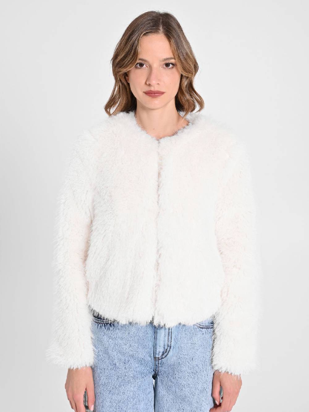 Rinascimento Cappotto Faux Fur In Linea