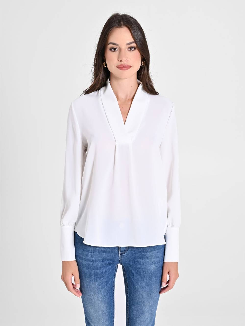 Rinascimento Blusa Bianca maniche Lunghe Acquista Ora