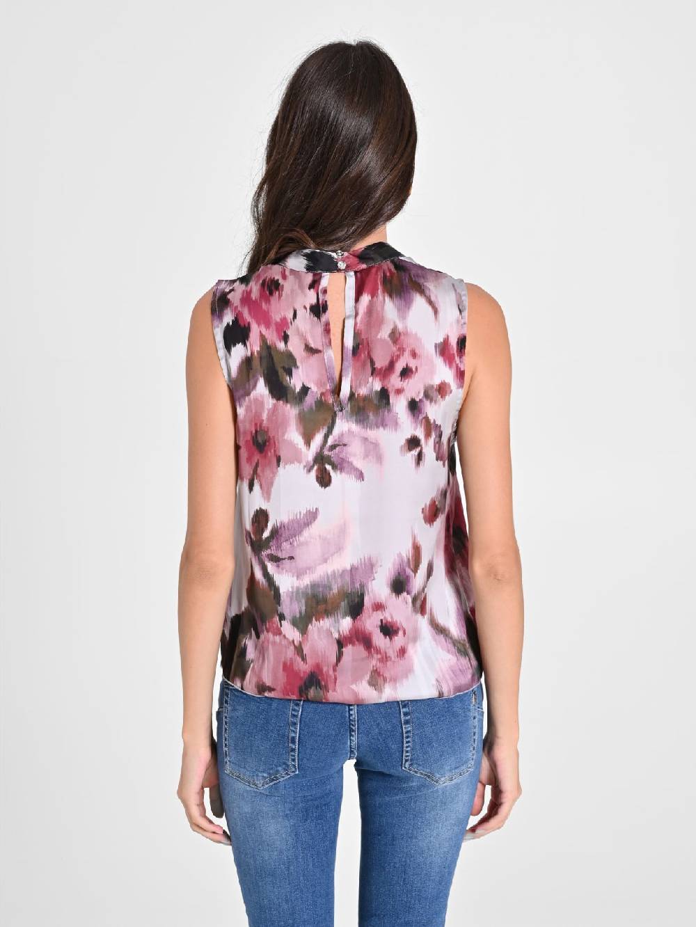 Rinascimento Blusa stampa Fiori Astratti Consegna Veloce