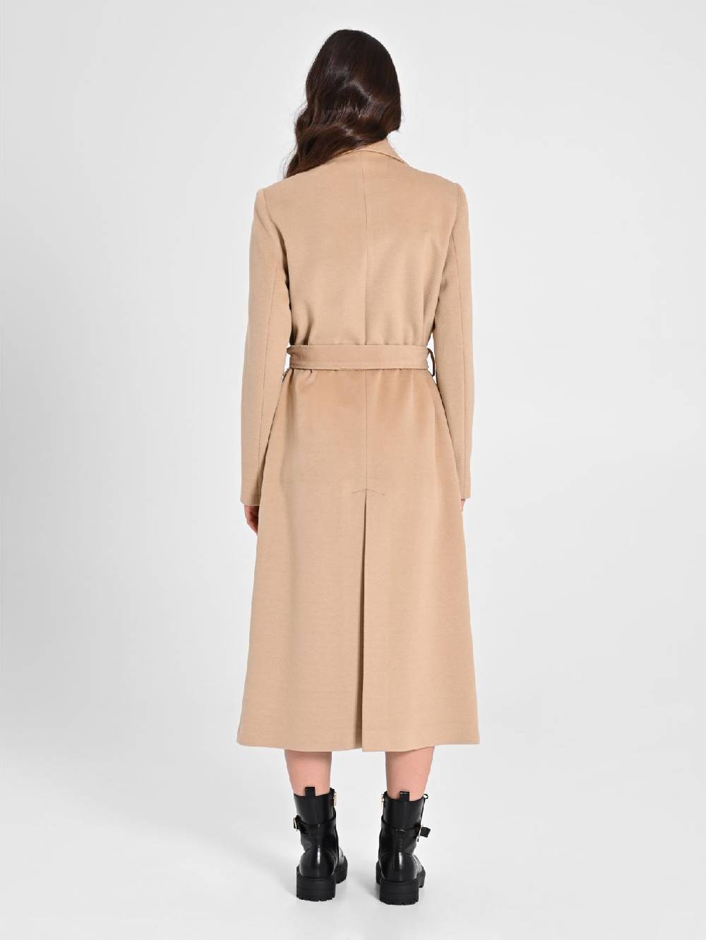 Rinascimento Maxi Cappotto Cammello con Cintura Convenienza
