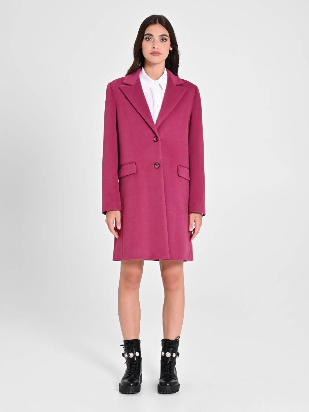 Rinascimento Cappotto Medio Bordeaux Sconto