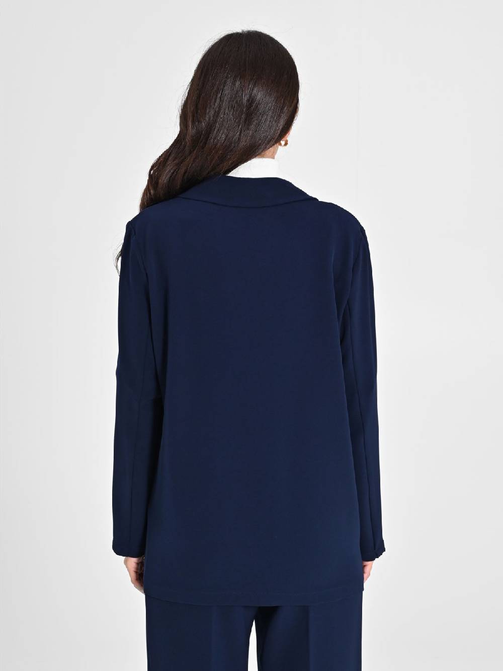 Rinascimento Giacca Blu in Crepe In Vendita