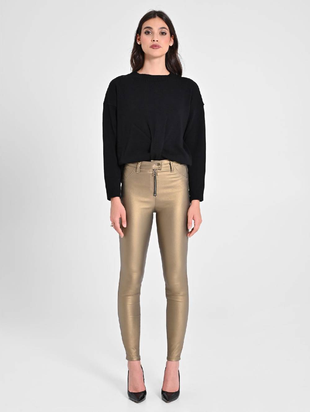 Rinascimento Pantaloni Skinny Gold Hotsell