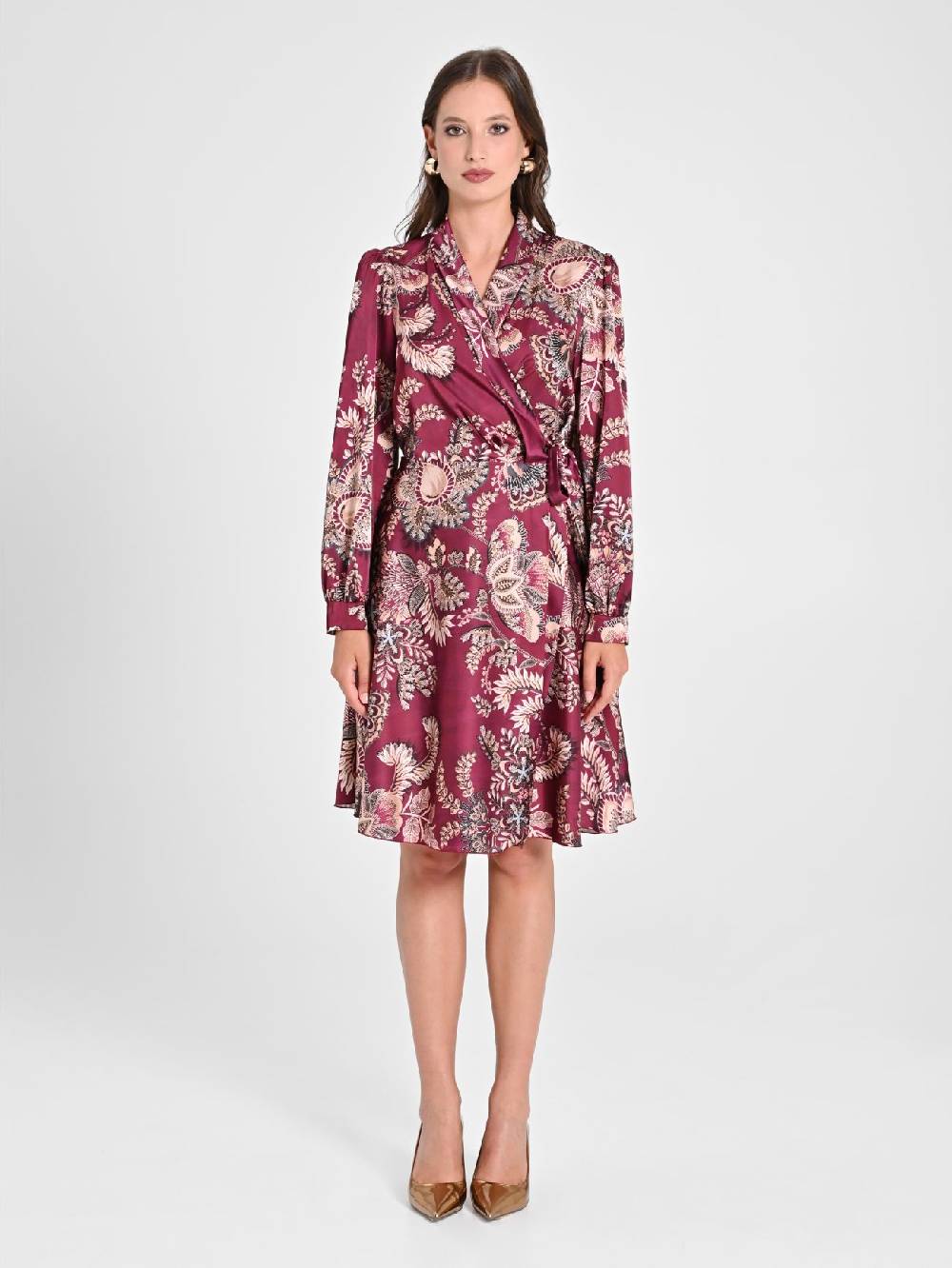 Rinascimento Wrap Dress stampa Cachemire Vendita Calda