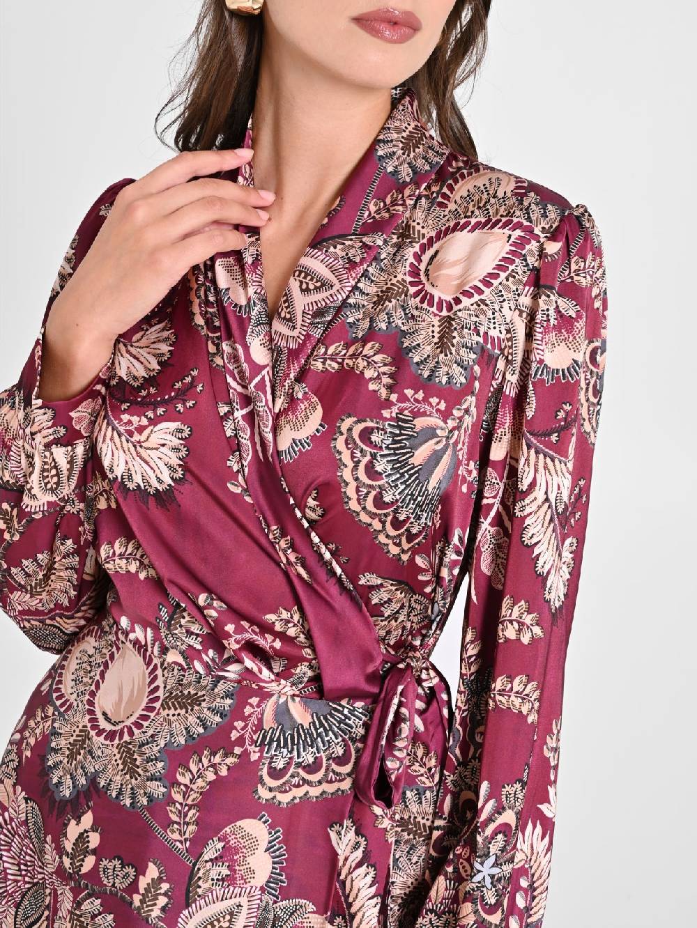 Rinascimento Wrap Dress stampa Cachemire Vendita Calda