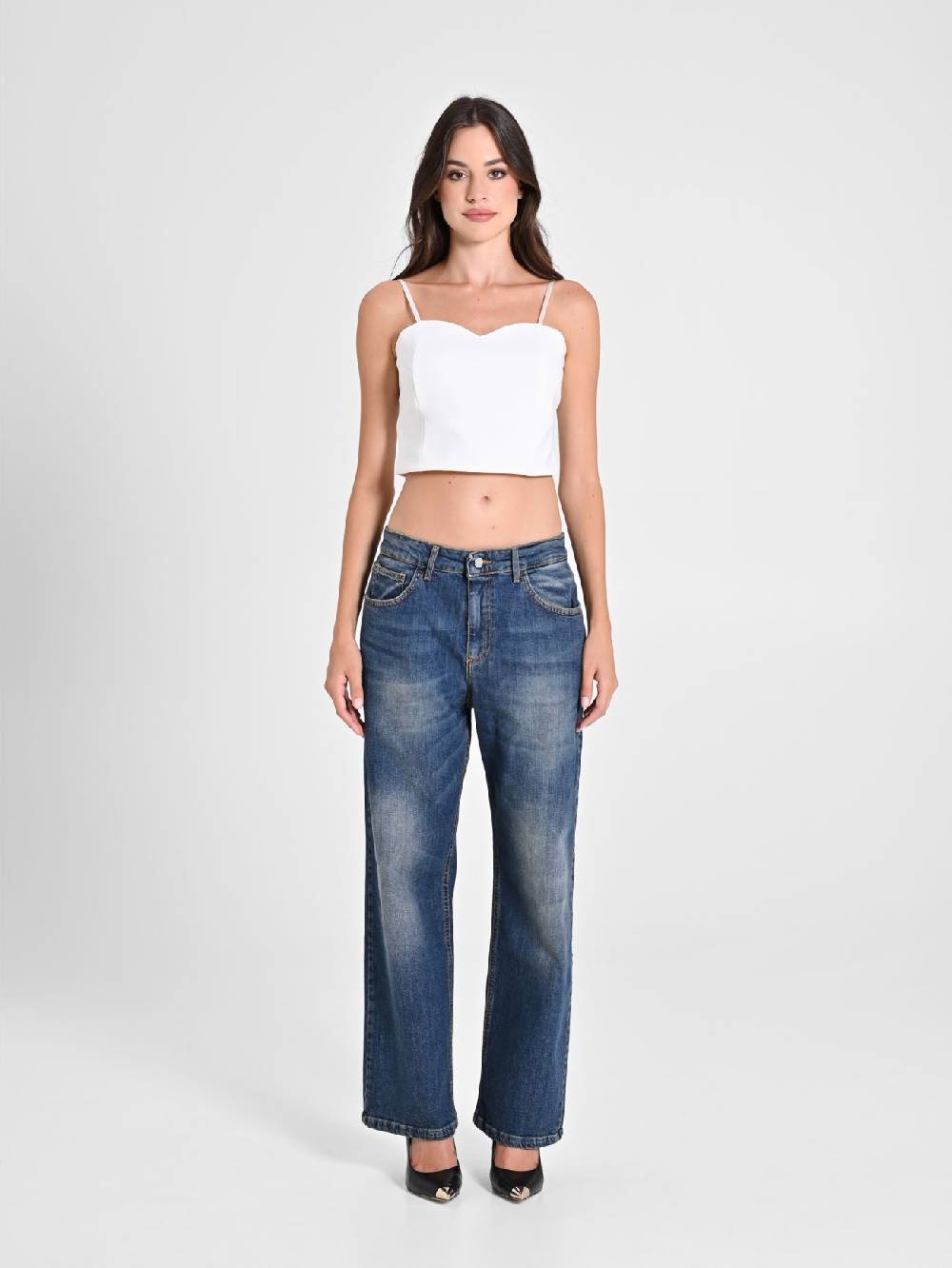 Rinascimento Jeans Gamba Ampia Vendita Economica