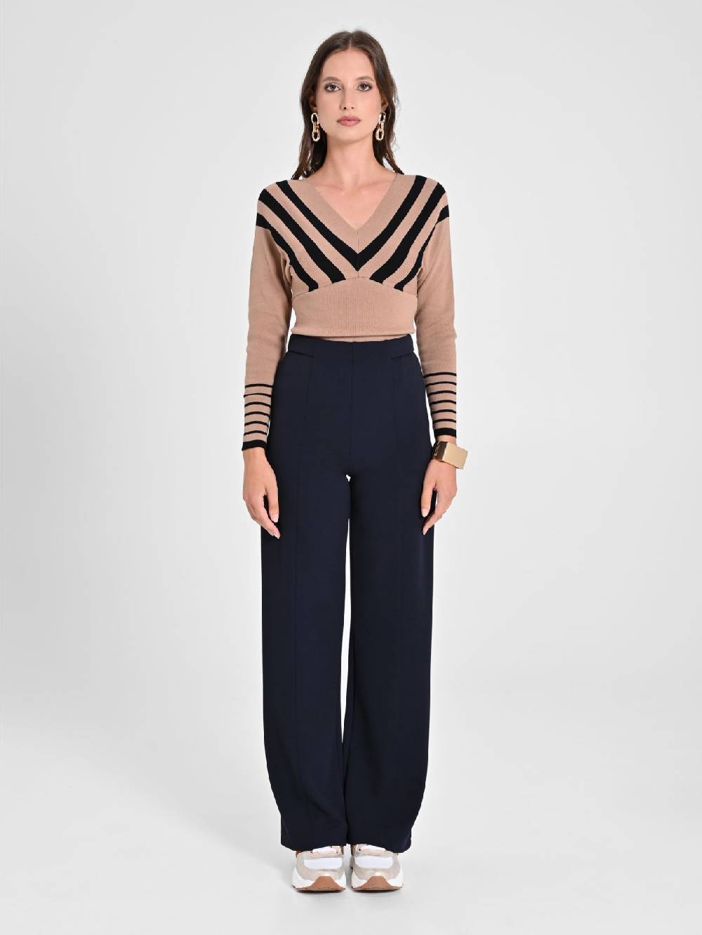 Rinascimento Pantaloni Cropped Blu Navy Vendite Flash