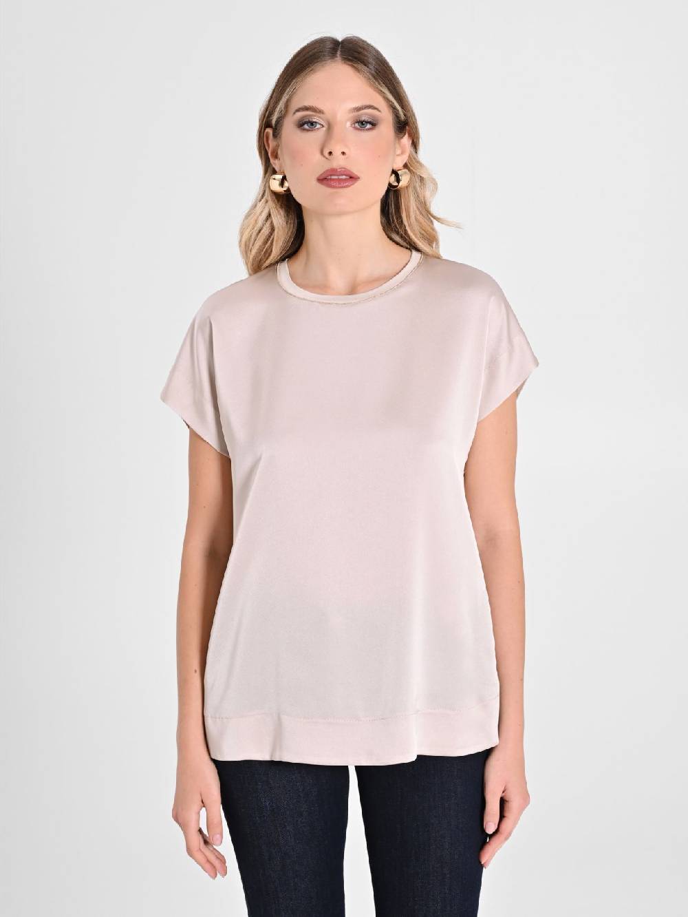 Rinascimento Blusa Envers Satin Beige Sconto di tempo limitato