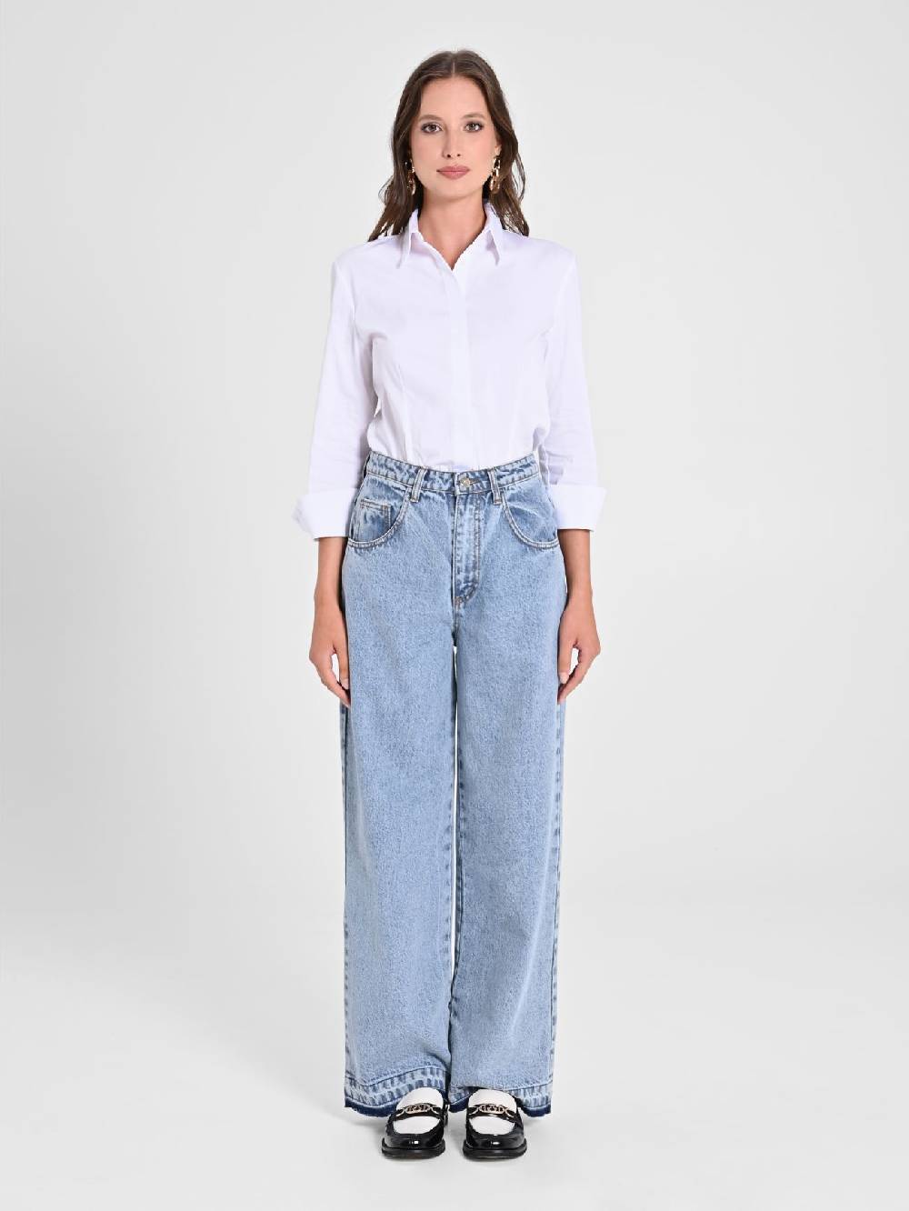 Rinascimento Jeans Chiari Wide Leg Negozio online di fabbrica