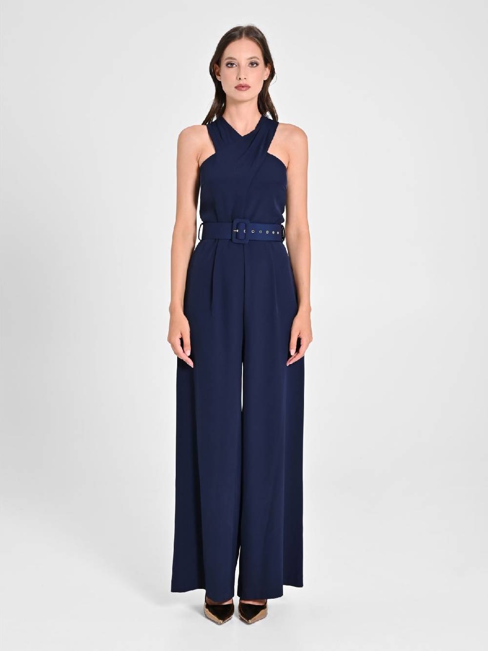 Rinascimento Tuta con Scollo intrecciato Blu Navy Shopping online