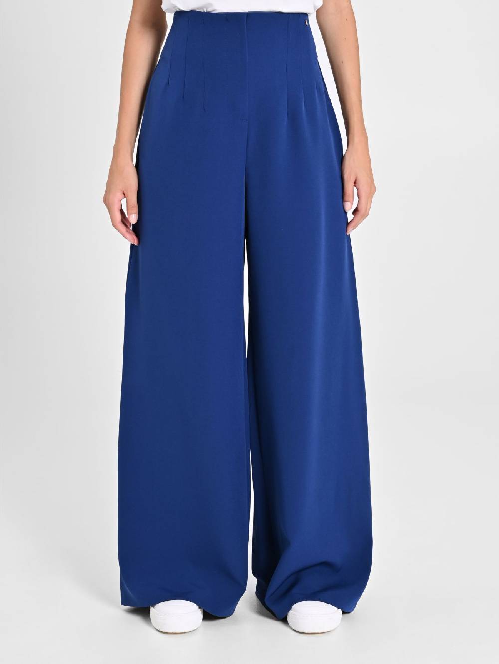 Rinascimento Pantaloni Wide Leg Blu Navy Cyber Monday