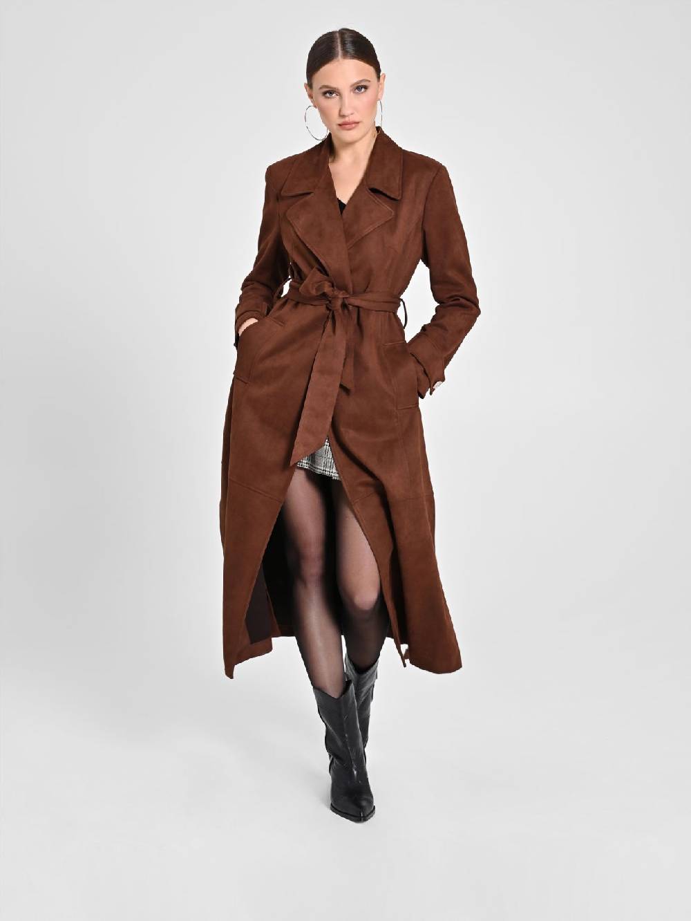 Rinascimento Trench effetto Camoscio color Cioccolato Offerta San Valentino