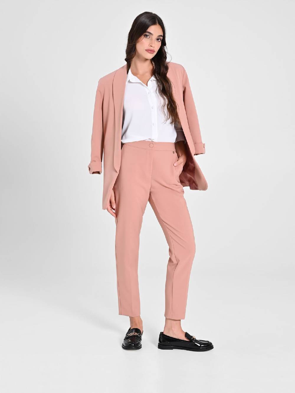 Rinascimento Pantaloni Straight Rosa Smaltimento dello stoccaggio