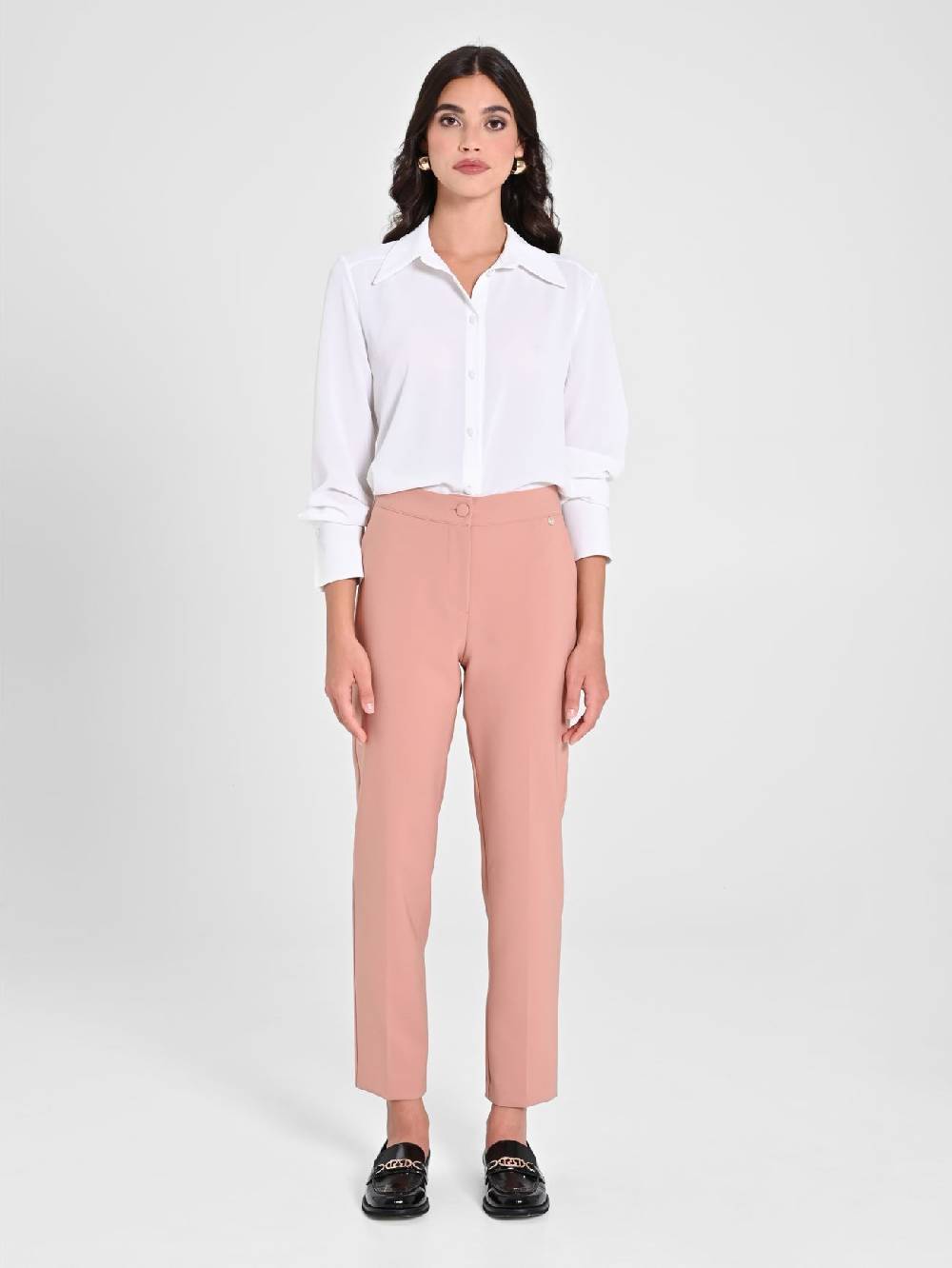 Rinascimento Pantaloni Straight Rosa Smaltimento dello stoccaggio