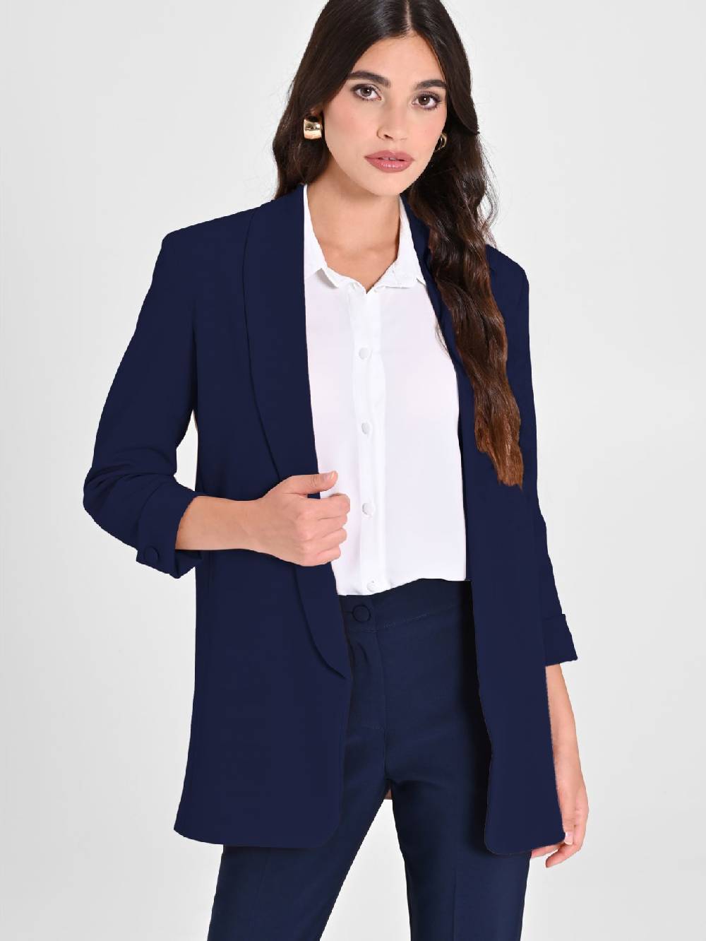 Rinascimento Giacca Aperta Blu Navy Offerta temporanea