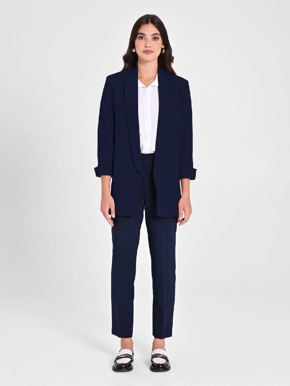 Rinascimento Giacca Aperta Blu Navy Offerta temporanea