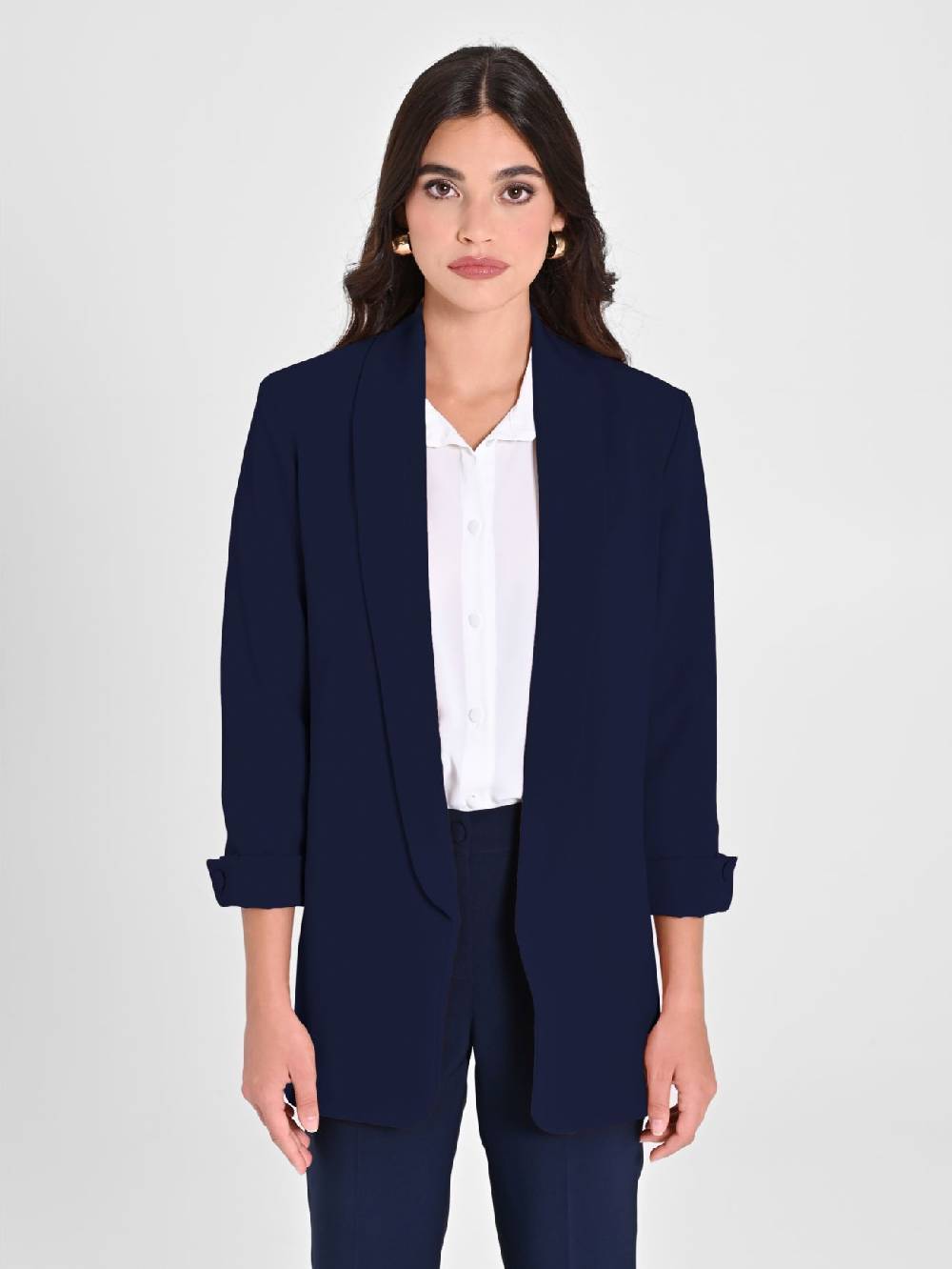 Rinascimento Giacca Aperta Blu Navy Offerta temporanea