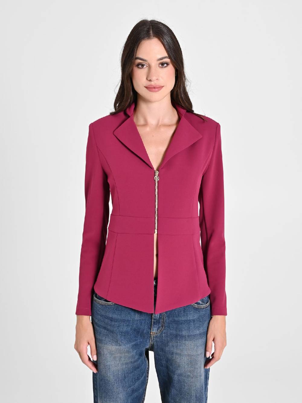 Rinascimento Giacca Bordeaux in Scuba mano Crepe Offerte esclusive