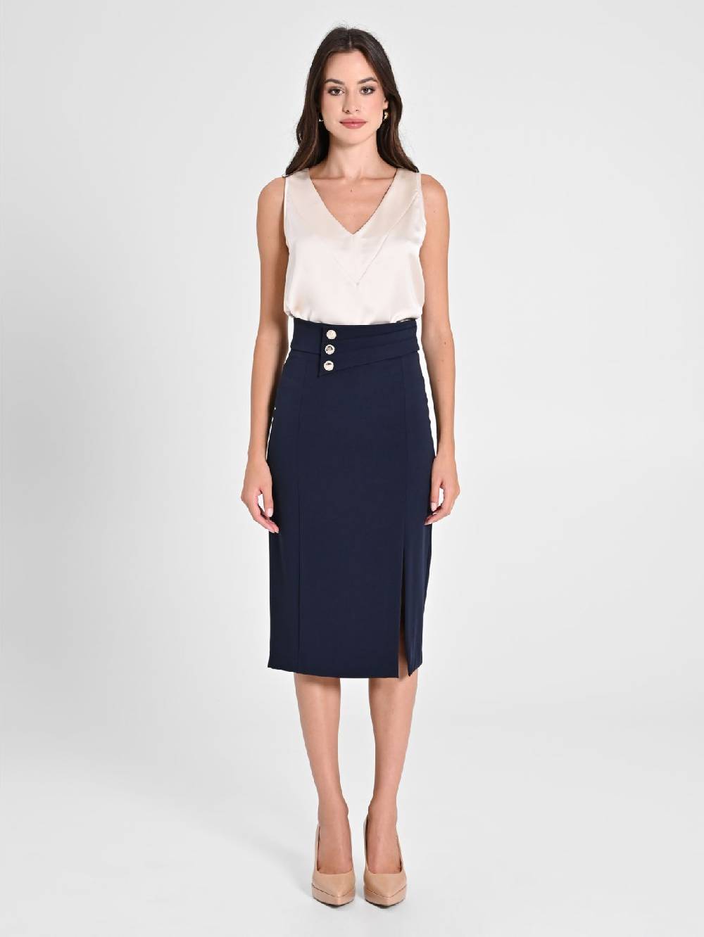 Rinascimento Gonna Tubino Blu Navy Prezzo basso