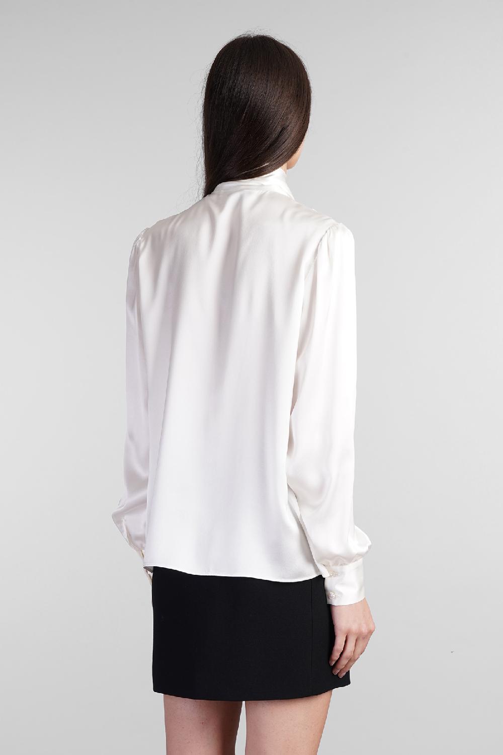 Deliberti Alessandra Rich Blusa in seta bianca cod. 403756 - Deliberti The Luxury Shopping Pezzi Unici