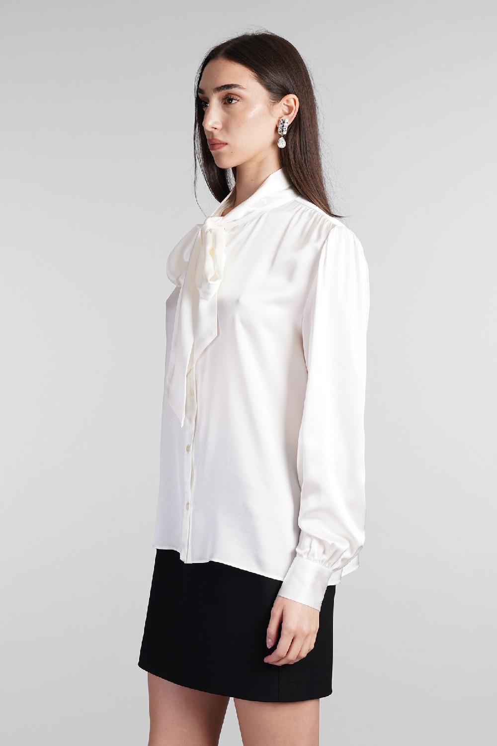 Deliberti Alessandra Rich Blusa in seta bianca cod. 403756 - Deliberti The Luxury Shopping Pezzi Unici