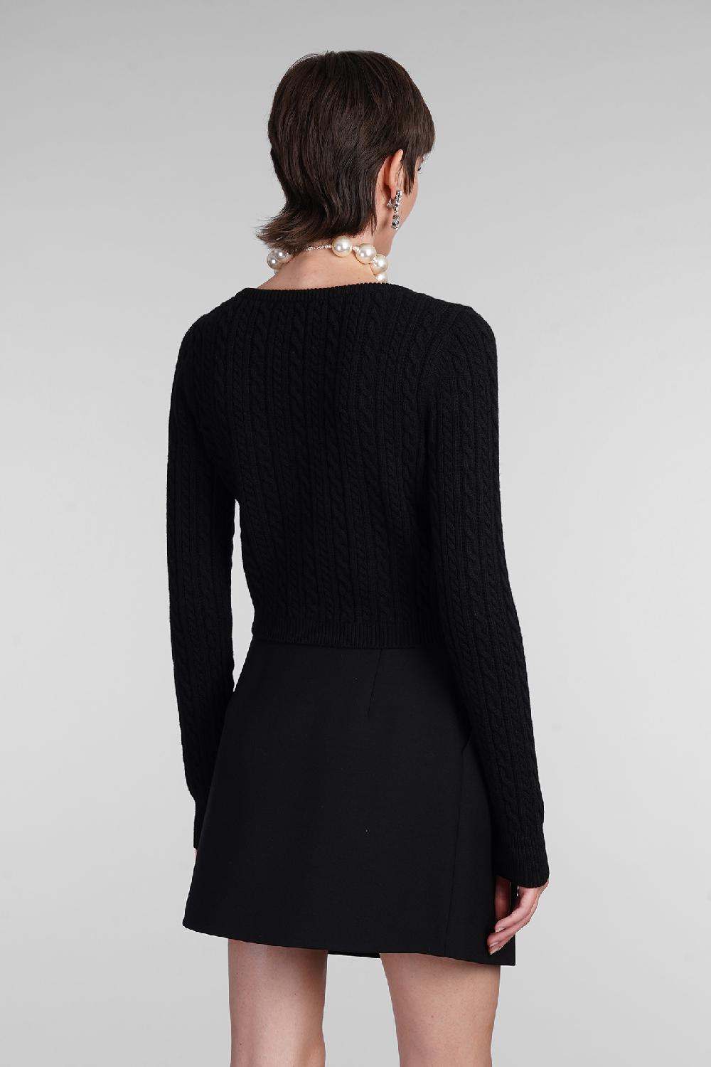 Deliberti Alessandra Rich Cardigan in lana nera cod. 403762 - Deliberti The Luxury Shopping Fino al 55% di sconto