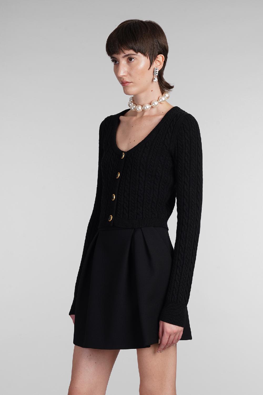 Deliberti Alessandra Rich Cardigan in lana nera cod. 403762 - Deliberti The Luxury Shopping Fino al 55% di sconto