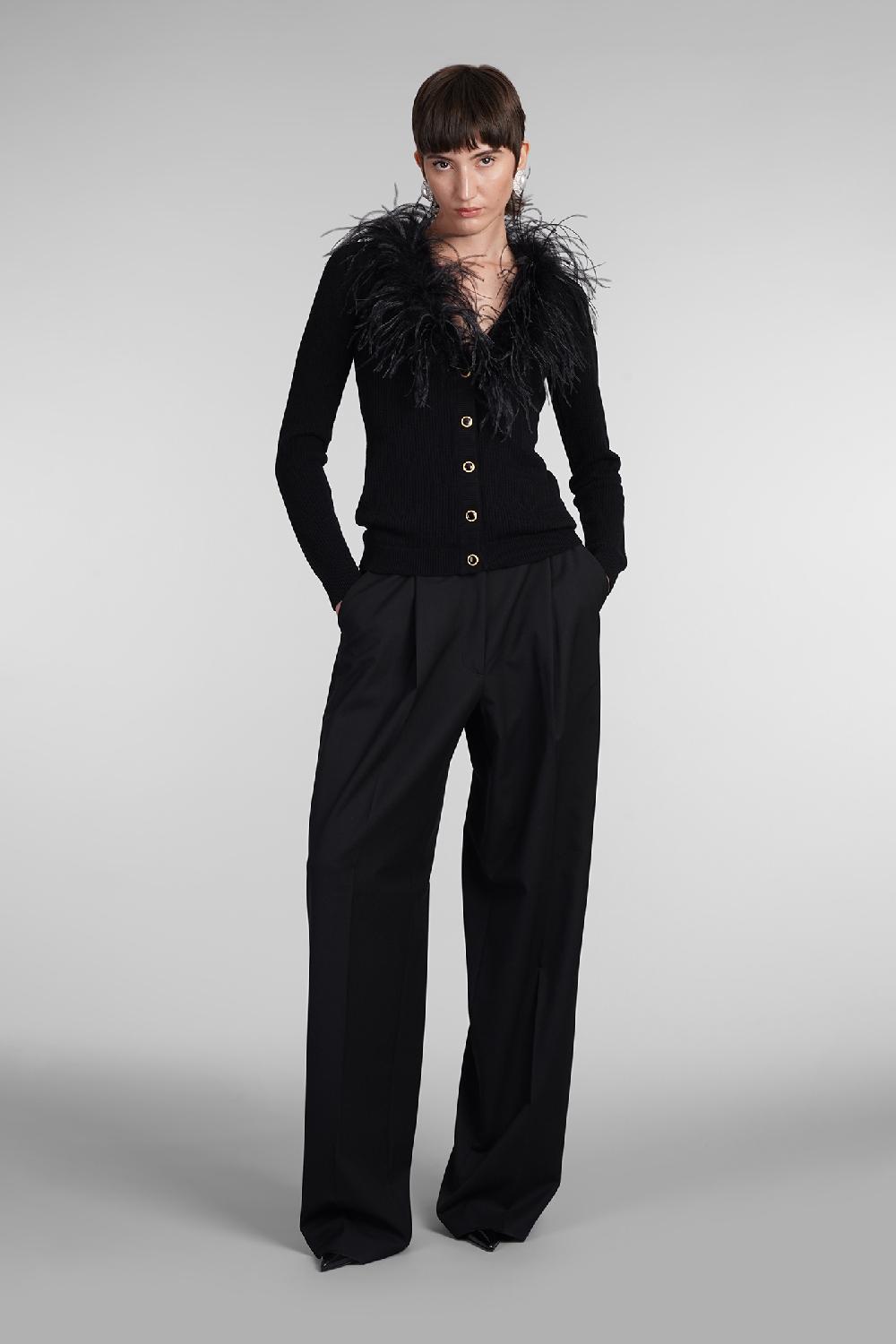 Deliberti Alessandra Rich Cardigan in lana nera cod. 403765 - Deliberti The Luxury Shopping Fino Al -60%