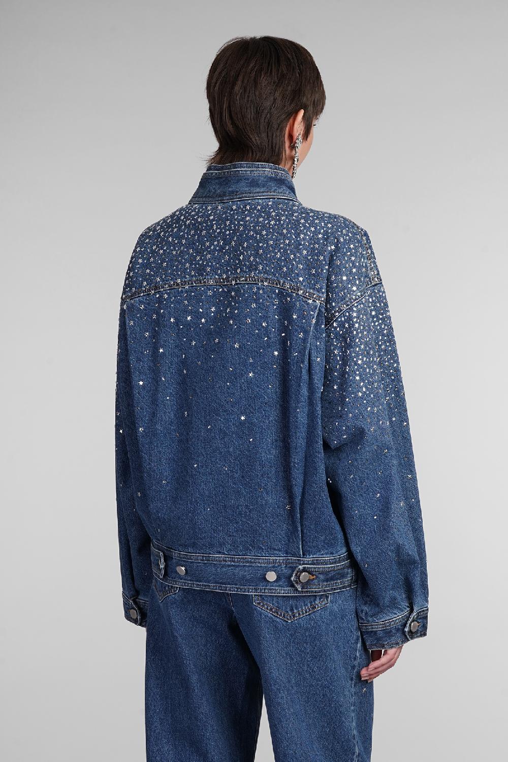 Deliberti Alessandra Rich Giacche denim in cotone blu cod. 403759 - Deliberti The Luxury Shopping Super sconto