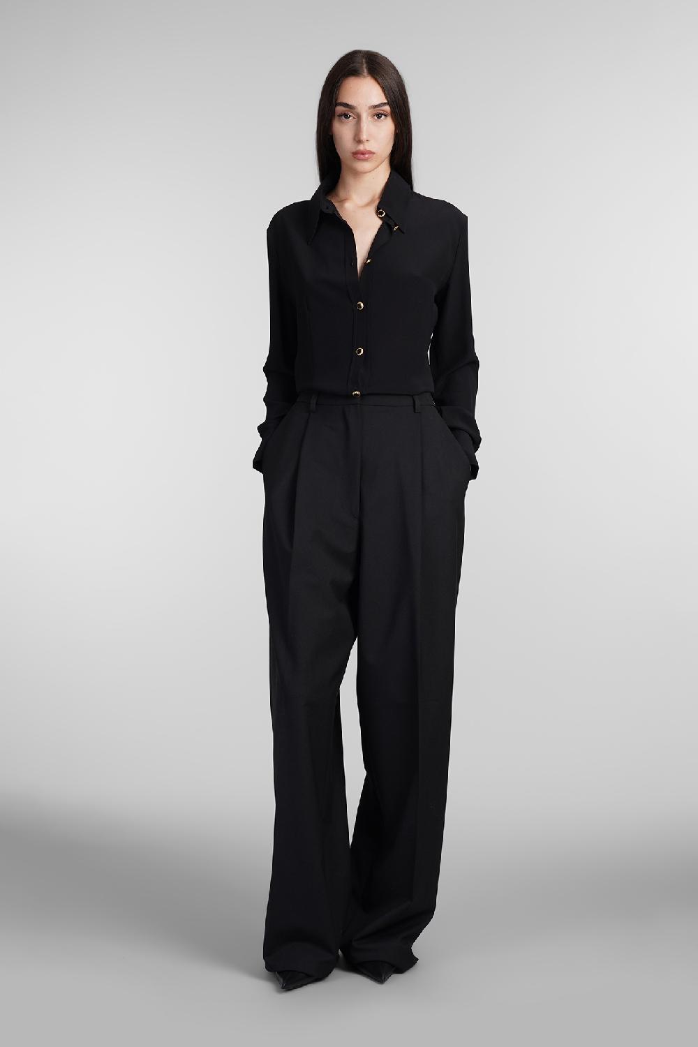 Deliberti Alessandra Rich Camicia in seta nera cod. 403767 - Deliberti The Luxury Shopping Trasporto libero internazionale