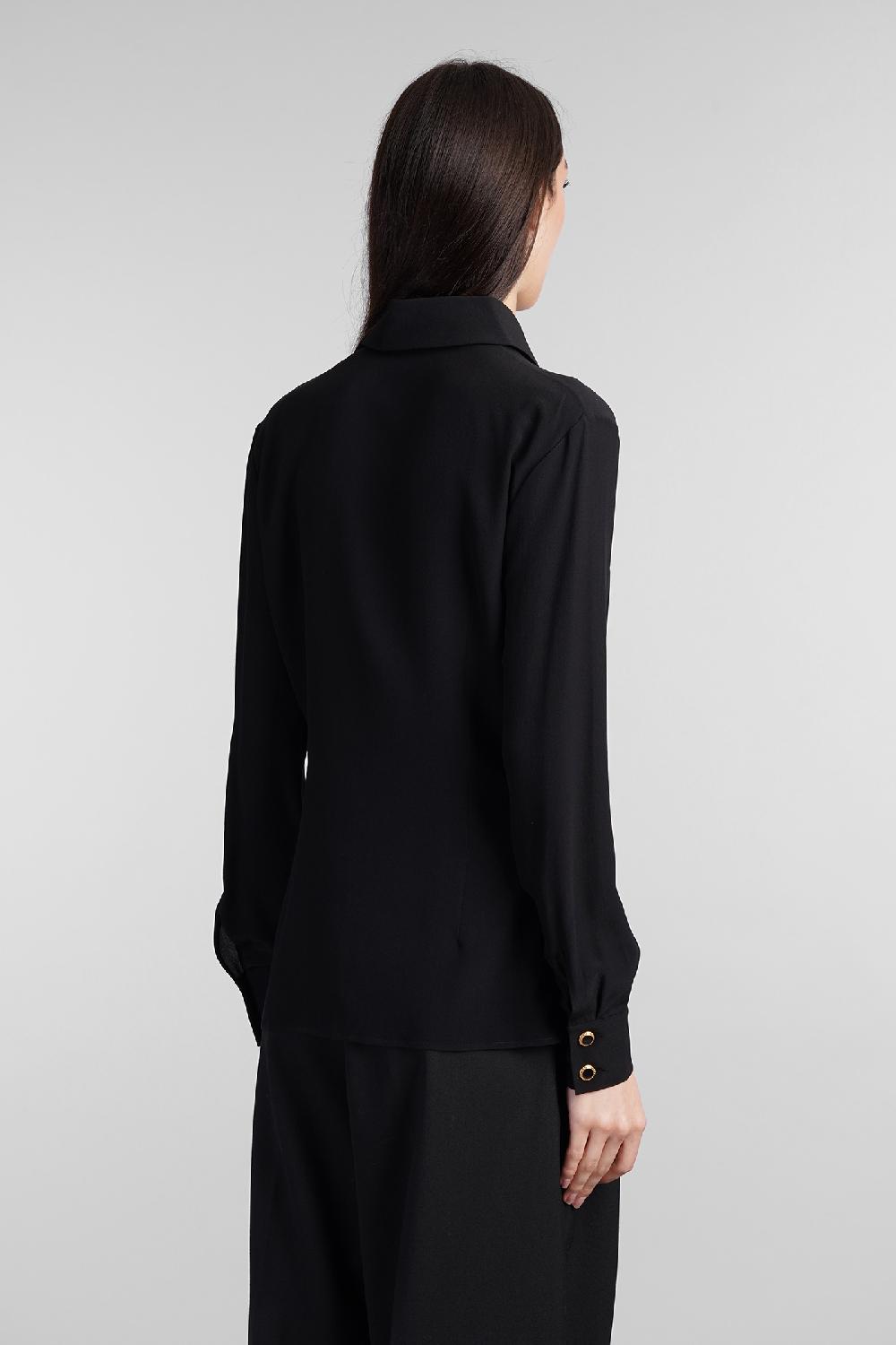 Deliberti Alessandra Rich Camicia in seta nera cod. 403767 - Deliberti The Luxury Shopping Trasporto libero internazionale