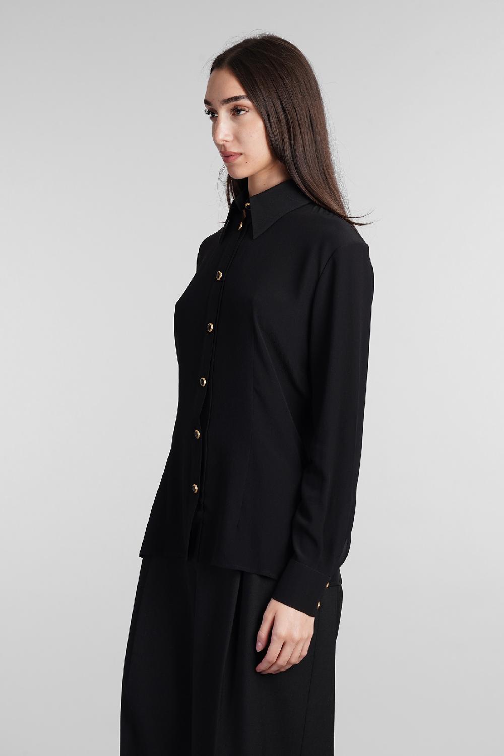 Deliberti Alessandra Rich Camicia in seta nera cod. 403767 - Deliberti The Luxury Shopping Trasporto libero internazionale
