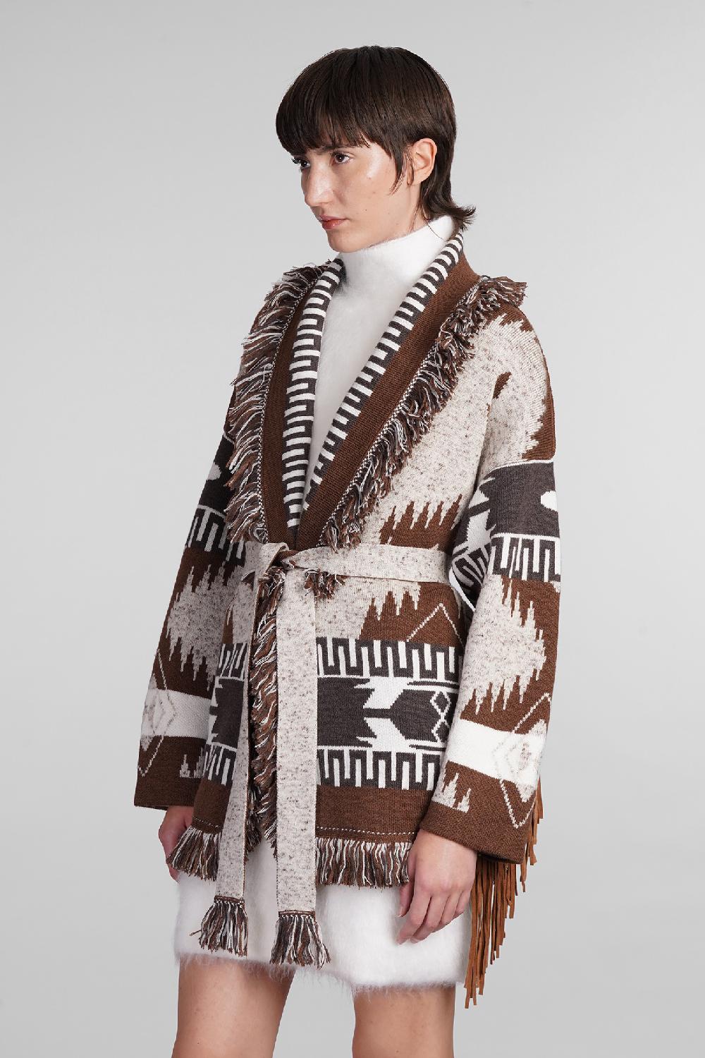 Deliberti Alanui Cardigan in lana marrone cod. 409055 - Deliberti The Luxury Shopping Sconto
