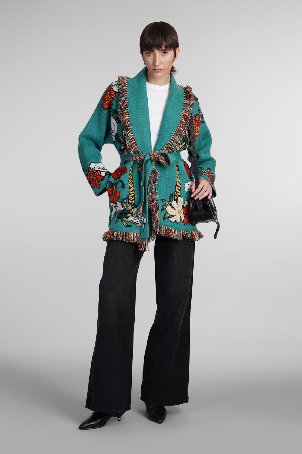 Deliberti Alanui Cardigan in cashmere verde cod. 408022 - Deliberti The Luxury Shopping Economico