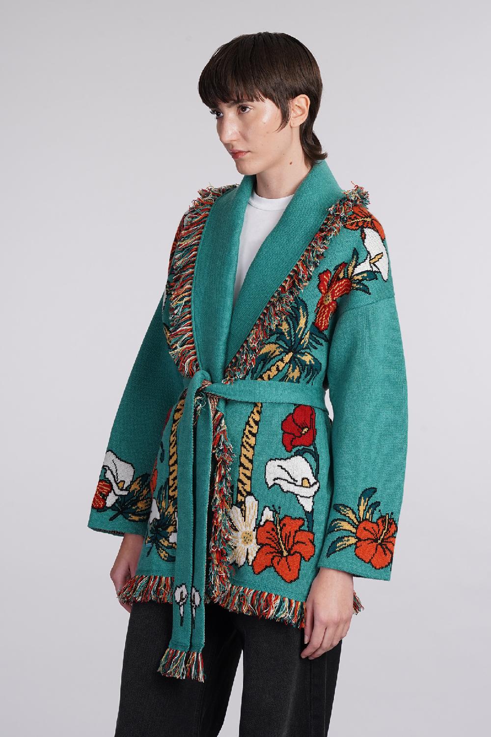 Deliberti Alanui Cardigan in cashmere verde cod. 408022 - Deliberti The Luxury Shopping Economico
