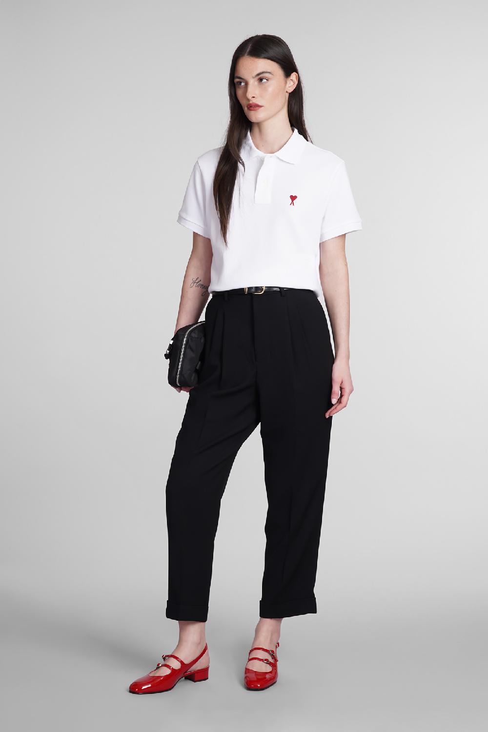 Deliberti Ami Paris Polo in cotone bianco cod. 393422 - Deliberti The Luxury Shopping Offerte