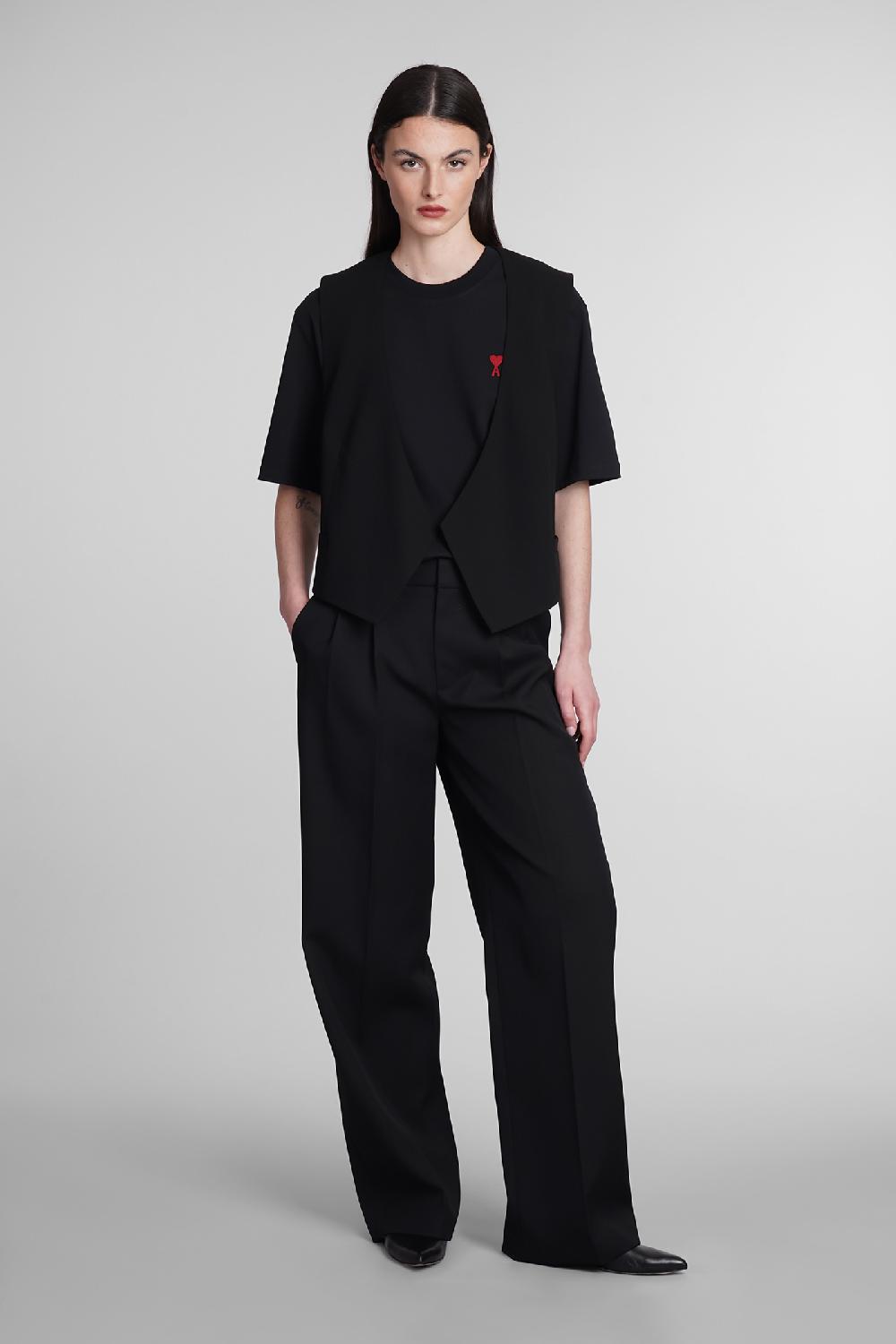 Deliberti Ami Paris T-shirt in cotone nero cod. 393423 - Deliberti The Luxury Shopping Hotsell